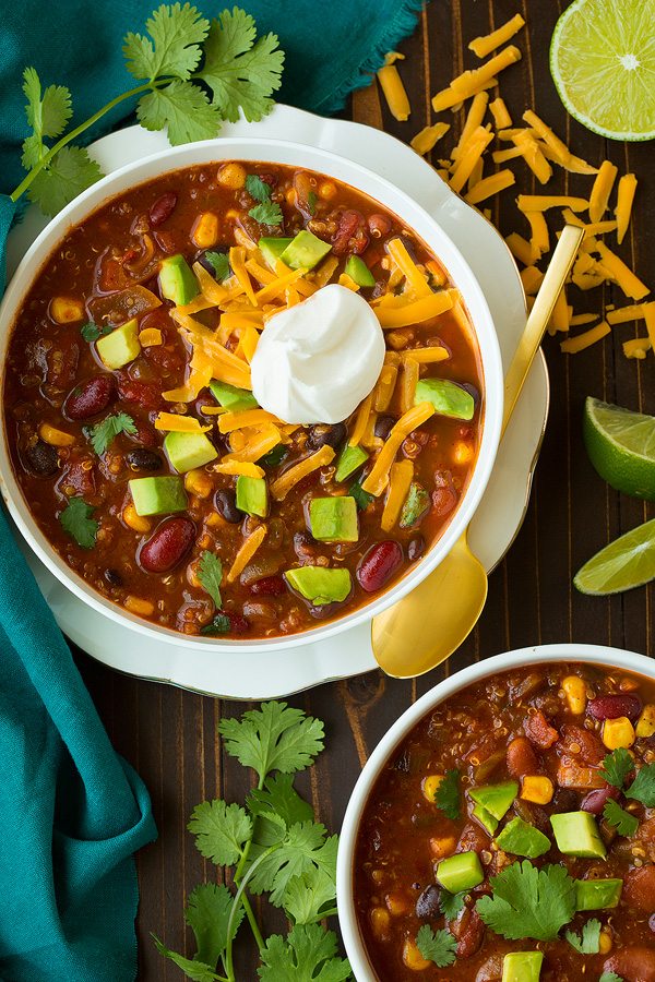 Quinoa Vegetarian Chili Recipe - Cooking Classy (3)